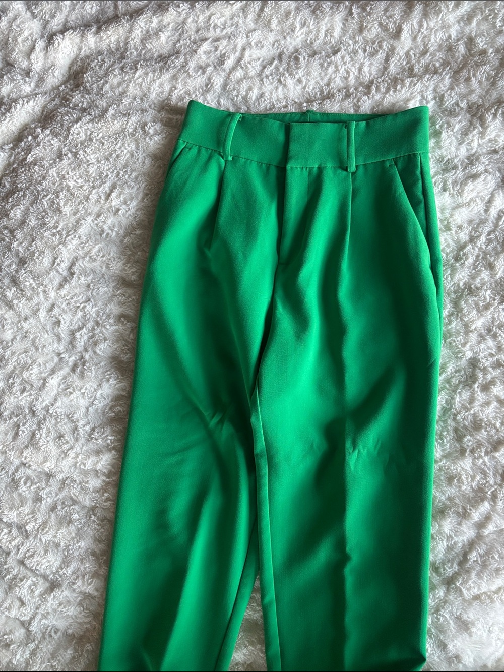 Forever 21 Green High-Waist Trousers